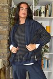 Sunday Morning Chill Sweatshirt Navy & Khaki